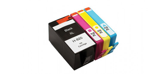 Complete set of 4 HP 920XL High Yield Compatible Inkjet Cartridges